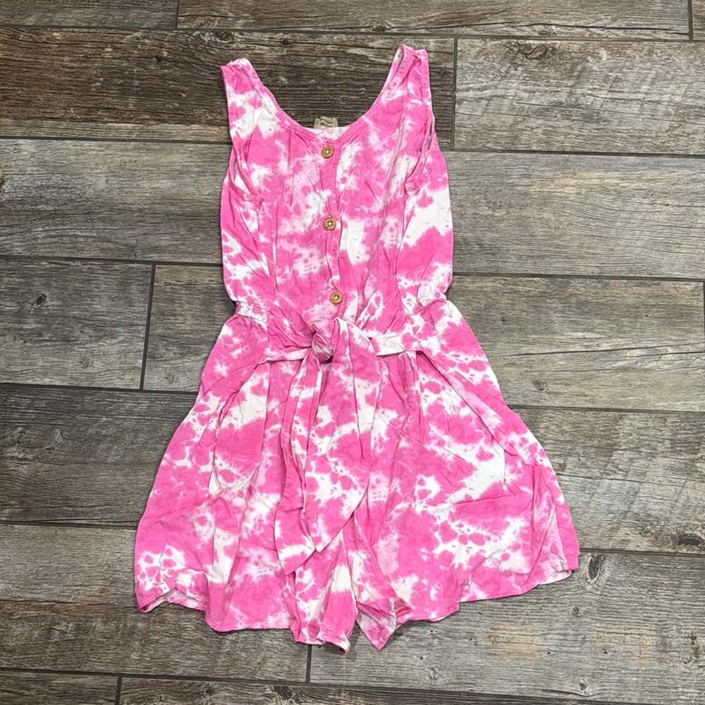True Craft Pink and White Butterfly Romper